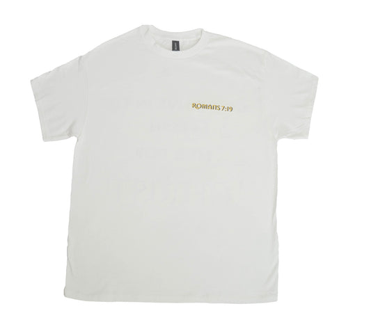 Embroidery Romans 7:19 tee